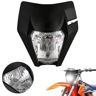 Imagem de AnXin Farol de LED Dirt Bike, Kit Universal de Faróis de Motocicleta para EXC SXS SX EXC XC XCF XCW XCFW SXF SMR MX EGS 50-525 2025 2018-2024 Enduro Supermoto Preto