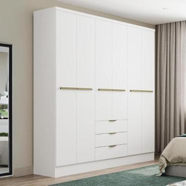 Imagem de Guarda Roupa Casal 6 Portas Troy Carraro Branco