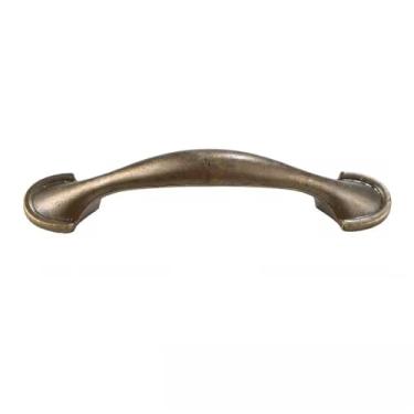 Imagem de Puxador de barra vintage 3" Distância do furo 4,5" x 1" Puxador de liga de zinco para gaveta de madeira Cômoda Cômoda Armário Armário(Brass)