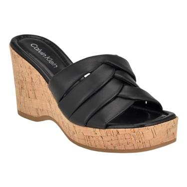 Imagem de Calvin Klein Sandália feminina Heyla Wedge, Preto 001, 35