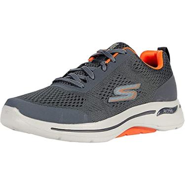 Imagem de Skechers Tênis masculino Gowalk Arch Fit Idyllic, Carvão/Laranja, 7.5 X-Wide