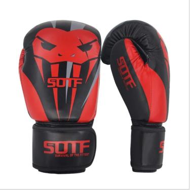 Imagem de Luvas de boxe infantis, luvas de combate fitness 8oz 10oz 12oz, luvas de combate, bolsa pesada, luvas de boxe, vermelhas, 8 oz