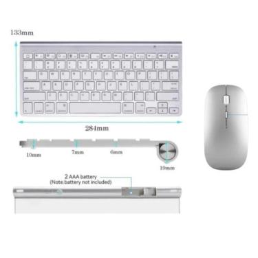 Imagem de Teclado + Mouse Sem Fio P/ Tablet Samsung Galaxy Tab S8 X706 - FAM