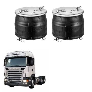 Imagem de Kit Bolsa Ar Suspensao Eixo Scania S4 Europeu Completa - Suspentech