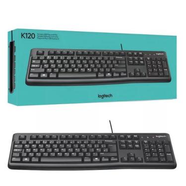 Imagem de Teclado Com Fio Usb Logitech K120 Com Layout Abnt2 Cor de teclado Pret