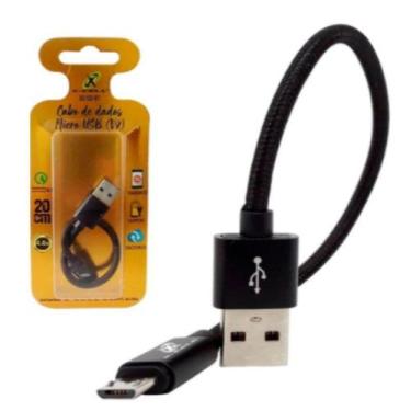 Imagem de Cabo USB A-Macho - Micro USB Macho 20 Centímetros - A.R Variedades MT