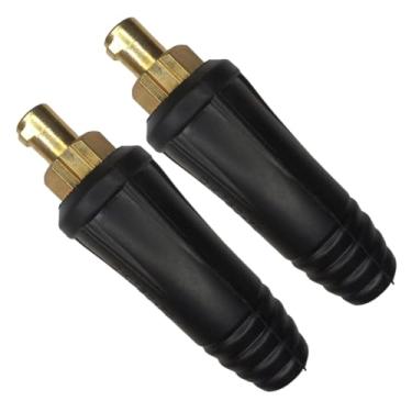Imagem de Kit 2 Conector Engate Rápido Macho 13mm Terminal Inversora Maquina de Solda