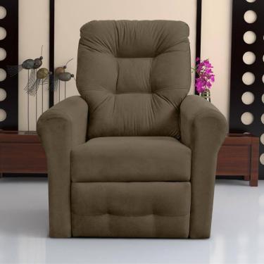 Imagem de Poltrona Para Descanso Reclinável Lima Suede Cappuccino