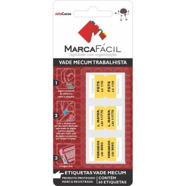 Imagem de Etiquetas Vade Mecum Meucurso - Matérias - Marca Fácil, Trabalhista