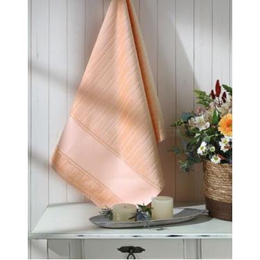 Imagem de Toalha de Lavabo Velour Para Pintar Liso Artesanalle Dohler, Salmão