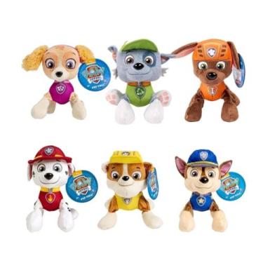 Imagem de Coleção 6 Bonecos Pelúcia Patrulha Canina Musical Infantil Envio Imedi