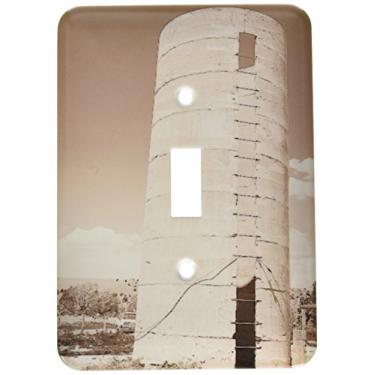 Imagem de 3dRose LLC lsp_53428_1 Um Silo Antigo na Empresa, Comunidade Agrícola de Utah Feito em Tons Sépia Interruptor Único