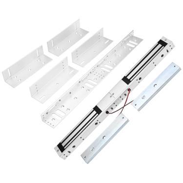 Imagem de Fechadura eletromagnética de porta dupla 272 kg | 12 V com indicador LED | Opções NO/NC | Compatível com controle de acesso de porta dupla com suporte Z e L (trava magnética de porta dupla 272 kg +
