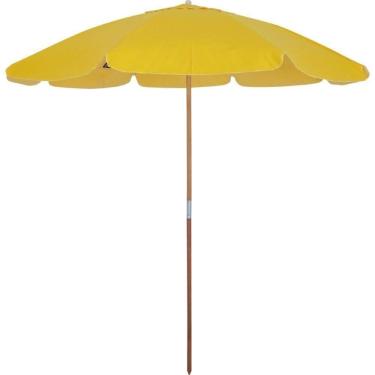 Imagem de Guarda Sol 2,20 Metros Em Bagum Guararapi Amarelo Com Cabo De Madeira Bel