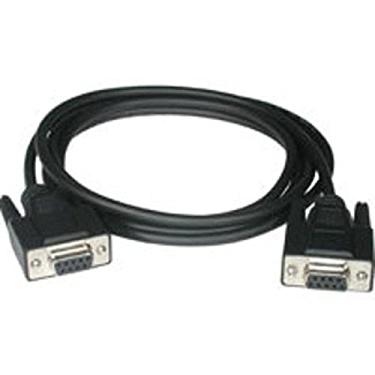 Imagem de C2G 52038 DB9 F/F Serial RS232 Cabo modem nulo, preto (6 pés, 1,82 metros)