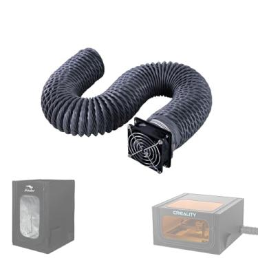 Imagem de Creality Kit de extração de fumaça atualizado para gabinete de impressora 3D Ender Plus - com interface de exaustor ou gravador a laser, ventilação profissional eficiente, fumaça de escape e poeira,