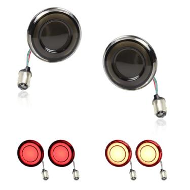 Imagem de FACAILAHA 1157 Luzes traseiras de LED, luzes traseiras de freio de 5 cm, luzes traseiras de motocicleta para Harley Touring Road King Road Glide Softail Electra Glide Sportster 1200 Low rider