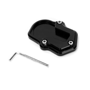 Imagem de Ruimou Extensor de suporte de motocicleta para substituição da placa de suporte lateral do pé com chave inglesa compatível com BMW F900XR F900XR F900XR 2020 (preto)