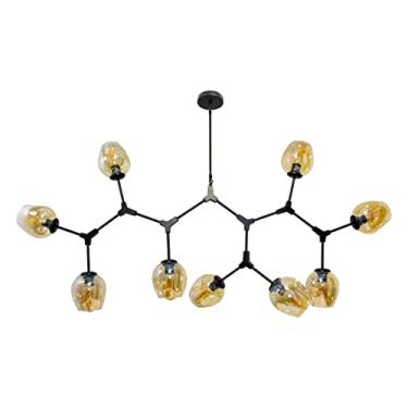 Imagem de Pendente Bella Iluminação Orbe No Voltagev Preto/ Champagne