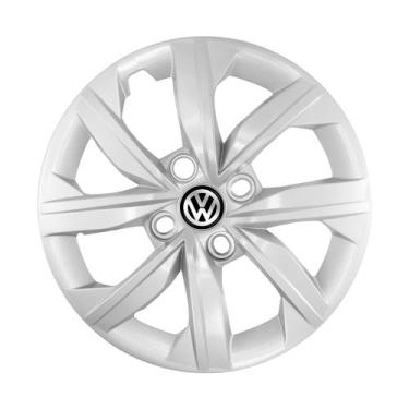 Imagem de Calota Prata Aro 14 Volkswagen VW Gol G7 2019 2020 emblema resinado - 
