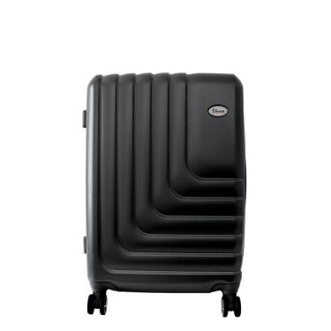 Imagem de Mala de Bordo pequena para Viagem em Abs Ika Flex, Cadeado Tsa Embutido, Rodas Duplas 360 - Preta, P