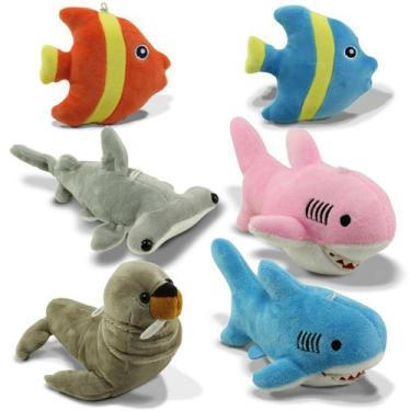 Imagem de Kit Chaveiro Pelúcia Bichos Do Mar - SS toys
