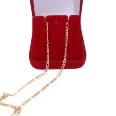 Imagem de Corrente masculina elo 3x1 folheado a ouro 18k - Gabby luxo Joias e Se