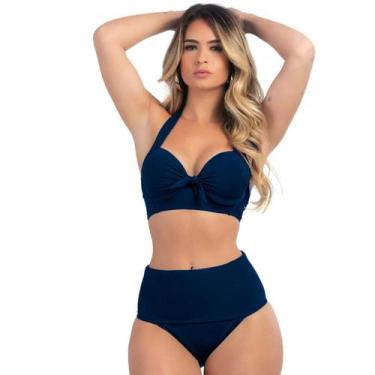 Imagem de Biquíni Meia Taça Com Bojo Sustentação E Calcinha Hot Pant - HYPE MODA