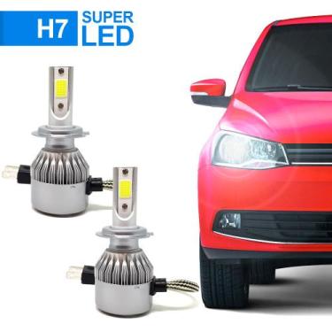 Imagem de Par Lâmpadas H7 Farol Baixo Fiat Linea 2009 2010 2011 2012 Super Led C