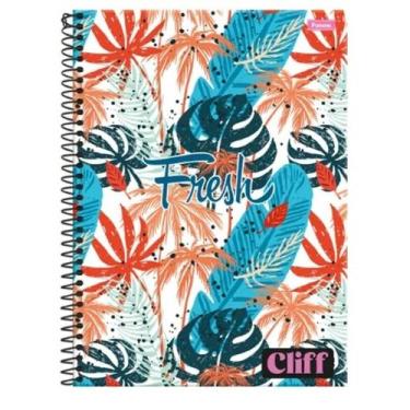 Imagem de Caderno C/D 01 Materia Cliff Feminino 80 Folhas Foroni - Fresh