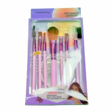 Imagem de Kit 7 Pincéis Mais Espelho Redondo Maquiagem - Aqui tem Guria