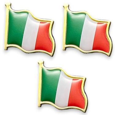 Imagem de 3 Broche Itália Pin Bandeira Diplomata Negócio Internacional - PIN BAN