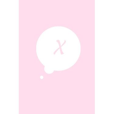 Imagem de X: Diário de esboço de 15 x 23, monograma personalizado com inicial "X" capa rosa bolha de quadrinhos, caderno em branco, bloco de esboço de arte, rabisco, desenho, 200 páginas em branco sem linhas