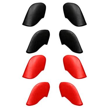 Imagem de Trushell 12 + Opções, peça de substituição para nariz para óculos de sol Beta Oakley Flak, Nose Pad - Black + Red, Flak Beta