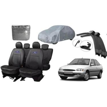 Imagem de Kit Automotivo Completo Escort 83-95: Capa de Couro + Capa de Cobrir +