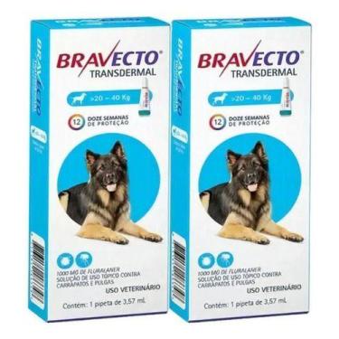 Imagem de Bravecto Transdermal Cães Antipulgas Carrapato 20 Á 40kg 2
