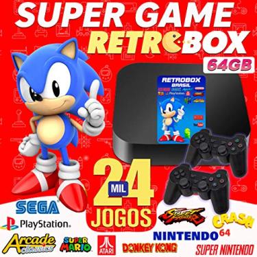 Imagem de Super Game Box mais de 20 mil jogos com 2 controle usb