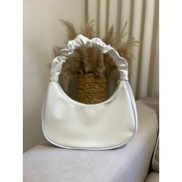 Imagem de Bolsa Feminina Preta De Ombro Bag Pequena Meia Lua Tote Ombro Mão Saco