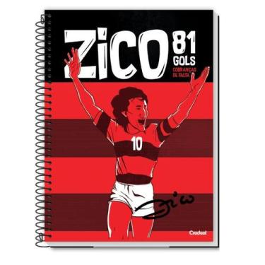 Imagem de Caderno Flamengo Escolar Futebol Capa Dura 1 Matéria 80 Folhas Volta a