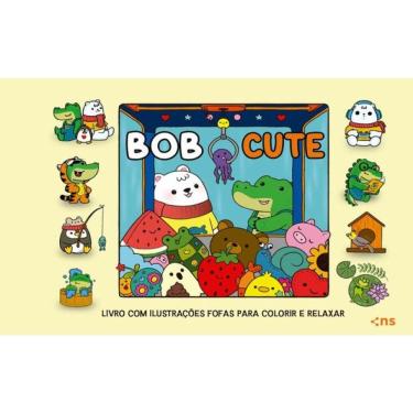 Imagem de Bob Cute – Capa Dura - Livro Com Ilustrações Fofas Para Colorir E Relaxar - Papel 180Gr