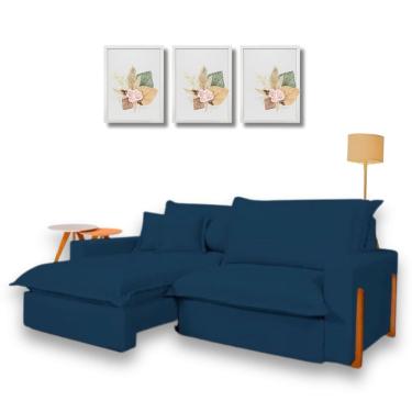 Imagem de  Sofá Retrátil e Reclinável Dubai com Molas Ensacadas, 2,10m.