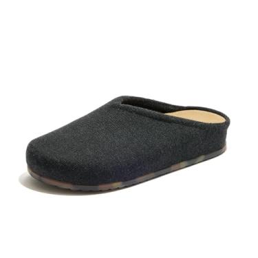 Imagem de Rothy's The Casual Clog Sapato feminino sem cadarço, clássico de lã, feito de garrafas de plástico reciclado e lavável na máquina, Preto macio, 37