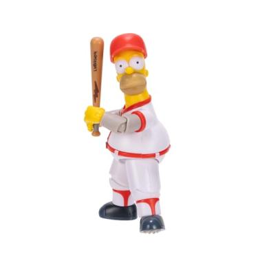Imagem de The Simpsons 5" Action Figure Baseball Homer with Bat and Removable Helmet Accessories Collectible Figure from Jakks Pacific's Wave #3 Officially Licensed
