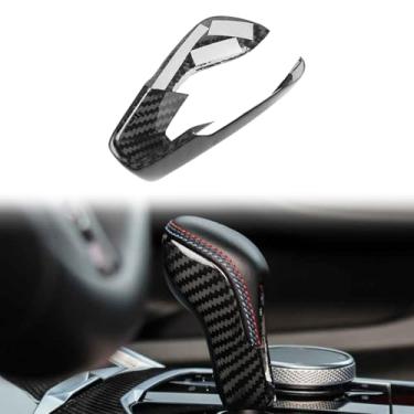 Imagem de Fancemot Capa de alavanca de mudança de marchas de fibra de carbono real compatível com BMW M2 G87 M3 G80 M4 G82 G83 X3M F97 X4M F98 X5M F95 X6M F96 XM G09