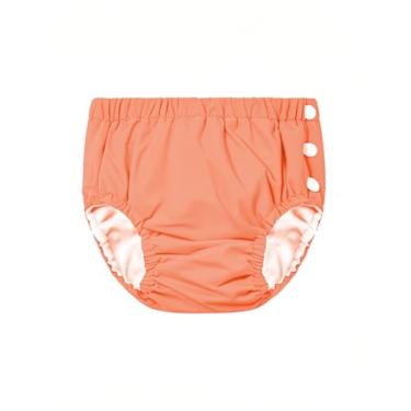 Imagem de Fraldas de natação reutilizáveis para bebês recém-nascidos, laváveis, fraldas aquáticas, natação, laranja, 100
