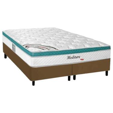 Imagem de Cama Box King com Colchão Herval Meditare Molas Ensacadas 193x203x69cm