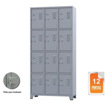 Imagem de Roupeiro de aço com 12 portas - MOVEIS VITORINO
