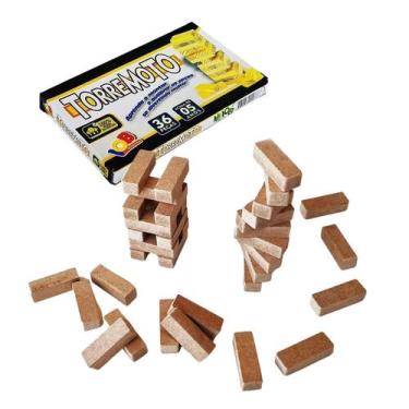 Imagem de Jogo De Equilíbrio Jenga Torremoto Com 36 Peças De Madeira  - IOB BRIN