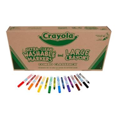 Imagem de Classpack Giz Cera Grande/Caneta, Crayola 10, Multicor, Pacote de 256