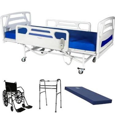 Imagem de Cama Solteiro Motorizada Harmony 3 movimentos (Costas, Altura, Pernas) com Colchão D28 + Andador + Cadeira de rodas manual